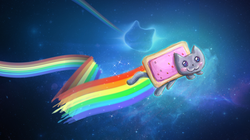 Illustration for article titled My God, It's Full Of Cats! The Very Best Artwork Of Cats In Space
